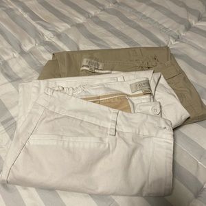 Talbots Crop Pants Bundle: Khaki & White